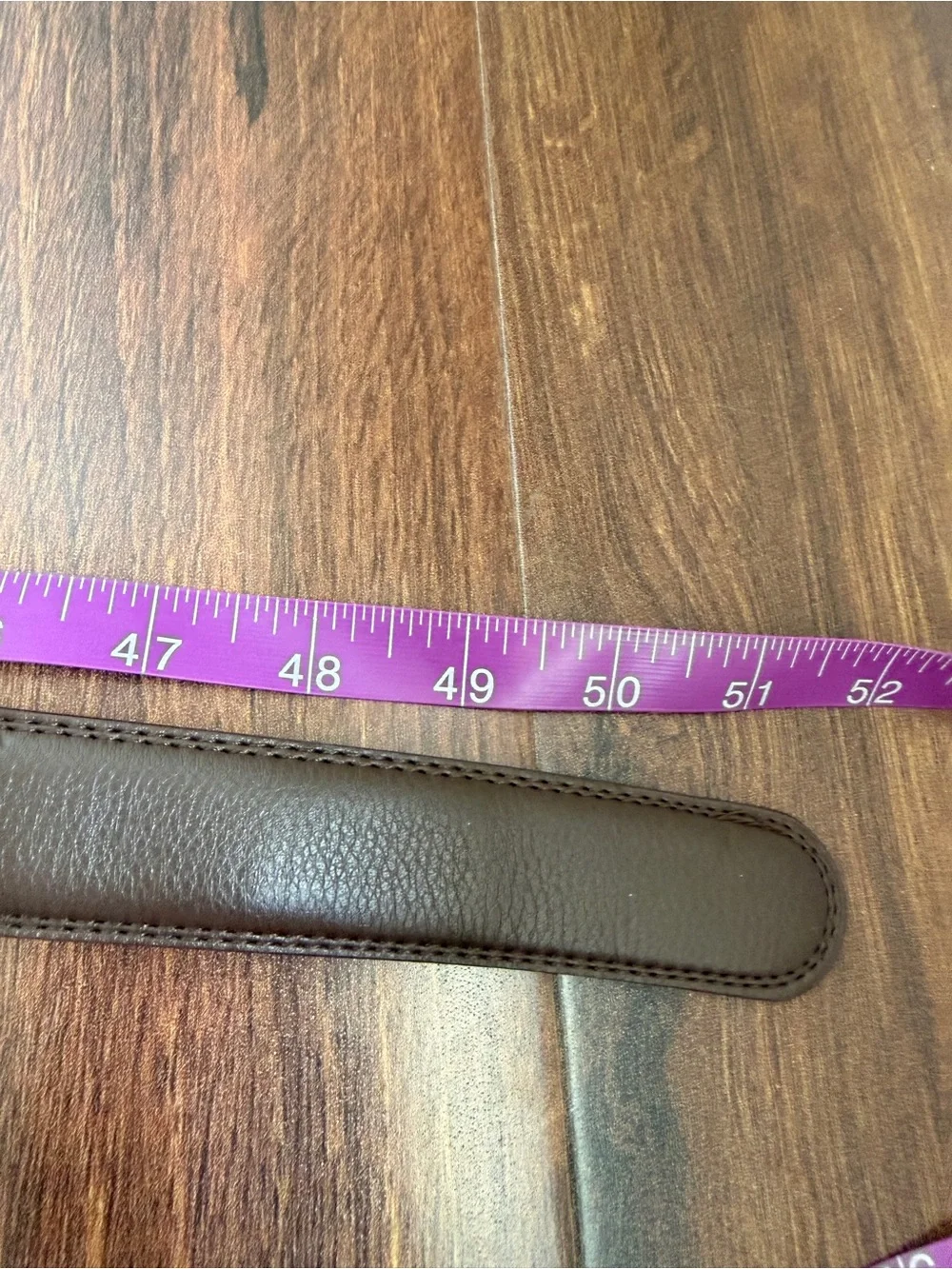 Nexbelt Brown Leather Belt Silver Hardware Cut to 48